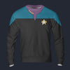 Modetrail Voyager Blue Long Sleeves Costume, Star Trek Costume S-5XL US Size, Gift For Him