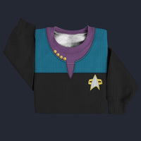 Modetrail Voyager Blue Sweater Costume, Star Trek Costume S-5XL US Size, Gift For Him