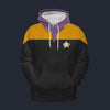 Modetrail Voyager Yellow Tracksuit Costume Hoodie Sweatshirt T-Shirt Sweatpants, Star Trek Costume S-5XL US Size