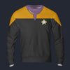 Modetrail Voyager Yellow Tracksuit Costume Hoodie Sweatshirt T-Shirt Sweatpants, Star Trek Costume S-5XL US Size