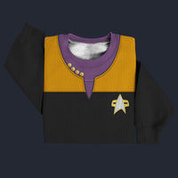 Modetrail Voyager Yellow Sweater Costume, Star Trek Costume S-5XL US Size, Gift For Him