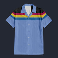 Modetrail Wesley Crusher Hawaiian Shirt Costume, Star Trek Costume S-5XL US Size, Unisex Button Down Shirt
