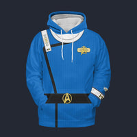 Modetrail Wrath Of Khan Kirk Spock Starfleet Blue Fleece Hoodie Costume, Star Trek Costume S-5XL US Size, Gift For Him