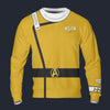 Modetrail Wrath Of Khan Kirk Spock Starfleet Yellow Tracksuit Costume Hoodie Sweatshirt T-Shirt Sweatpants, Star Trek Costume S-5XL US Size