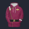 Modetrail Star Trek Wrath Of Khan Admiral Kirk Purple Fleece Hoodie Costume, S-5XL US Size, Gift For Him
