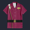 Modetrail Star Trek Wrath Of Khan Admiral Kirk Purple Hawaiian Shirt Costume, S-5XL US Size, Unisex Button Down Shirt