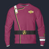 Modetrail Star Trek Wrath Of Khan Admiral Kirk Purple Tracksuit Costume Hoodie Sweatshirt T-Shirt Sweatpants, S-5XL US Size