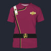 Modetrail Star Trek Wrath Of Khan Admiral Kirk Purple T-shirt Costume, S-5XL US Size, Gift For Him