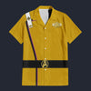Modetrail Star Trek Wrath of Khan Admiral Kirk Yellow Hawaiian Shirt Costume, S-5XL US Size, Unisex Button Down Shirt