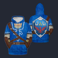 Modetrail Zora Tunic Zelda Hylian Shield Hoodie Costume, The Legend of Zelda Costume S-5XL US Size, Gift For Him