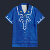 Modetrail Zora Tunic Zelda Plain Version Version Hawaiian Shirt Costume, The Legend of Zelda Costume S-5XL US Size, Unisex Button Down Shirt