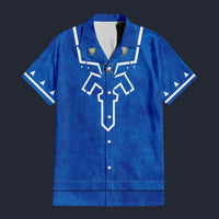 Modetrail Zora Tunic Zelda Plain Version Version Hawaiian Shirt Costume, The Legend of Zelda Costume S-5XL US Size, Unisex Button Down Shirt