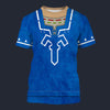Modetrail Zora Tunic Zelda Plain Version Version T-shirt Costume, The Legend of Zelda Costume S-5XL US Size, Gift For Him