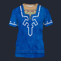 Modetrail Zora Tunic Zelda Plain Version Version Tracksuit Costume Hoodie Sweatshirt T-Shirt Sweatpants, The Legend of Zelda Costume S-5XL US Size