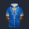 Modetrail Zora Tunic Zelda Plain Version Version Zip Hoodie Costume, The Legend of Zelda Costume S-5XL US Size, Gift For Him